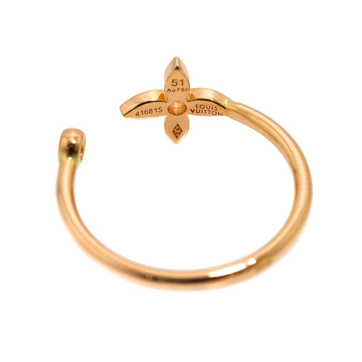 Diamond Ring K18 PG Size51 5.5-5.75(US)