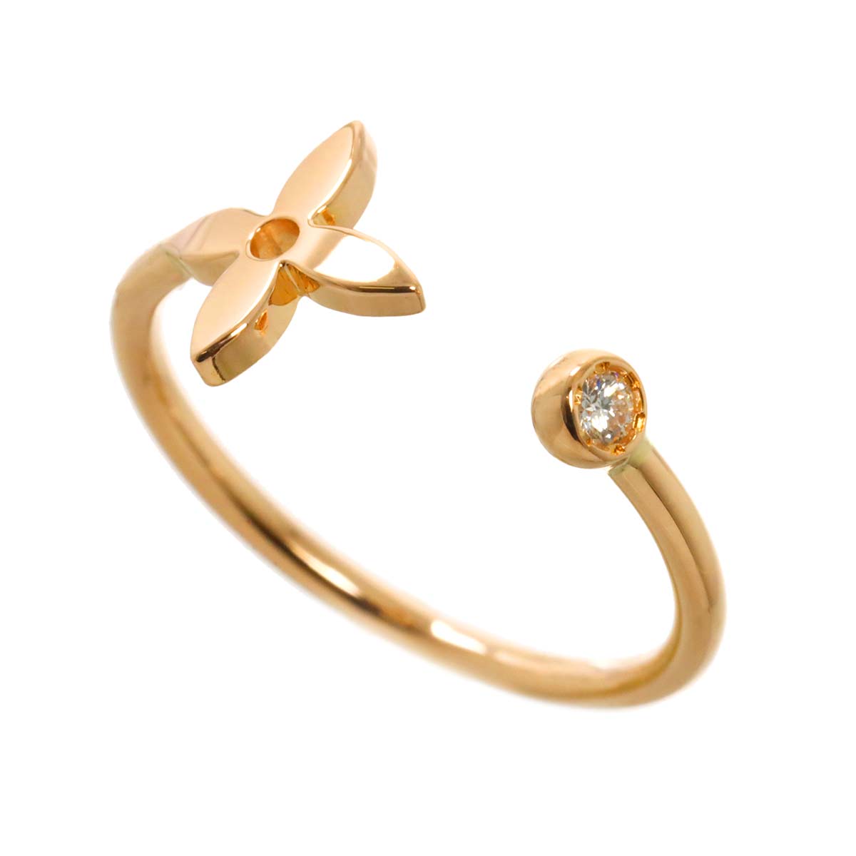 Diamond Ring K18 PG Size51 5.5-5.75(US)