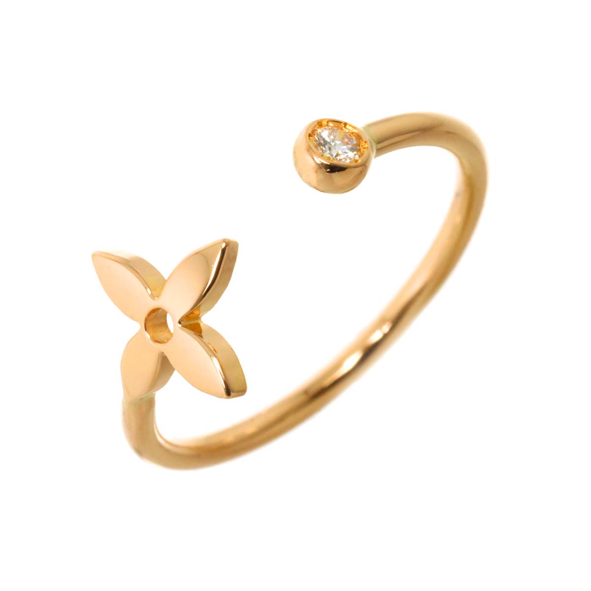 Diamond Ring K18 PG Size51 5.5-5.75(US)