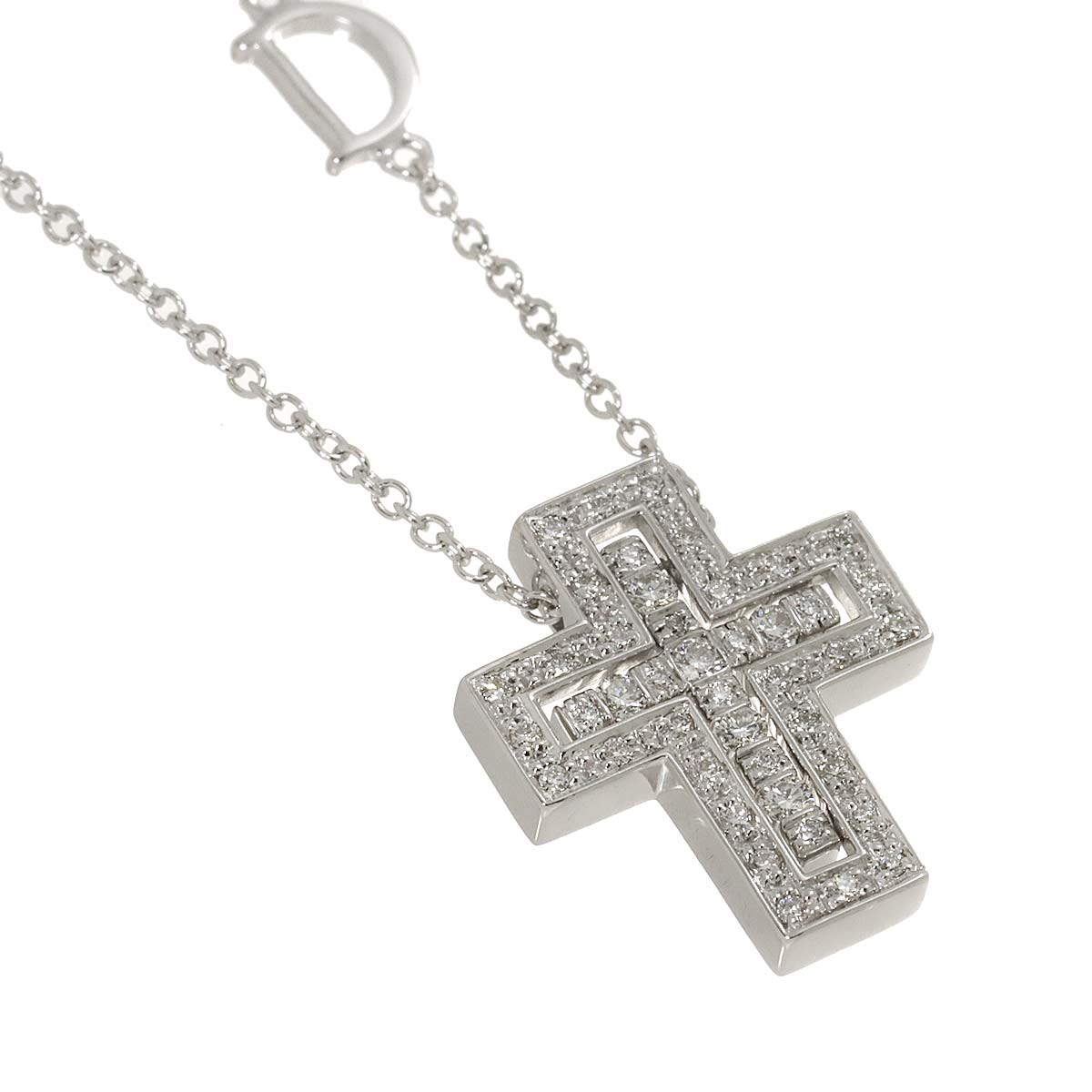 Belle Epoque Diamond Cross Necklace XXS 18K WG 750