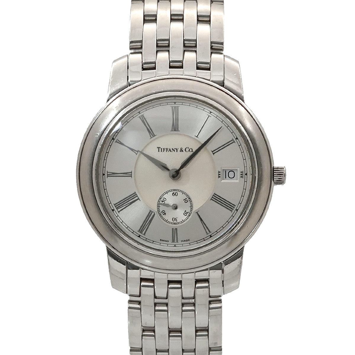 Mark Round Silver Dial Quartz Men's Watch