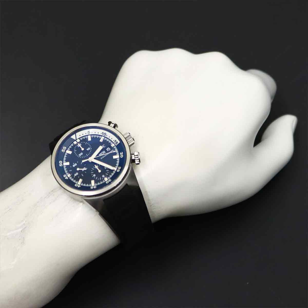 Aquatimer Chronograph IW371933 Automatic Black Dial Mens Watch