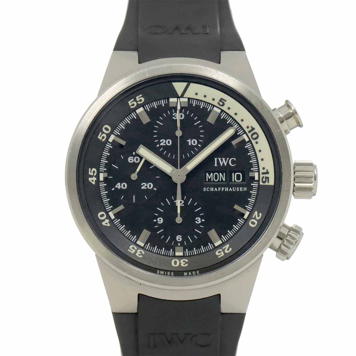 Aquatimer Chronograph IW371933 Automatic Black Dial Mens Watch