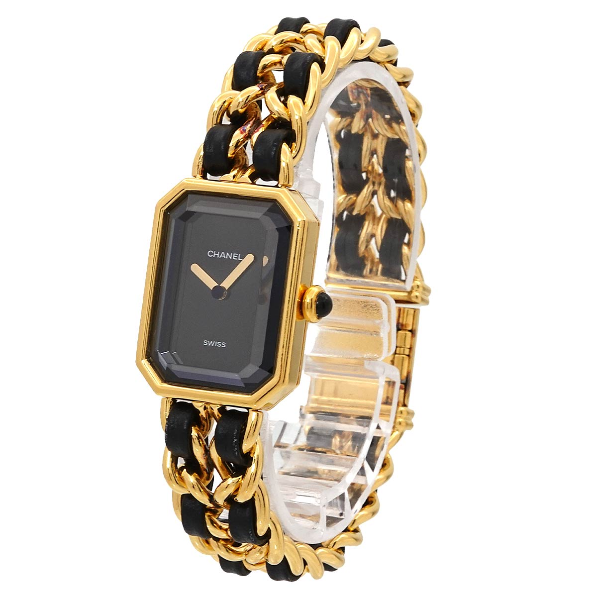 Premiere Size L H0001 Vintage Quartz Black Dial Ladies Watch