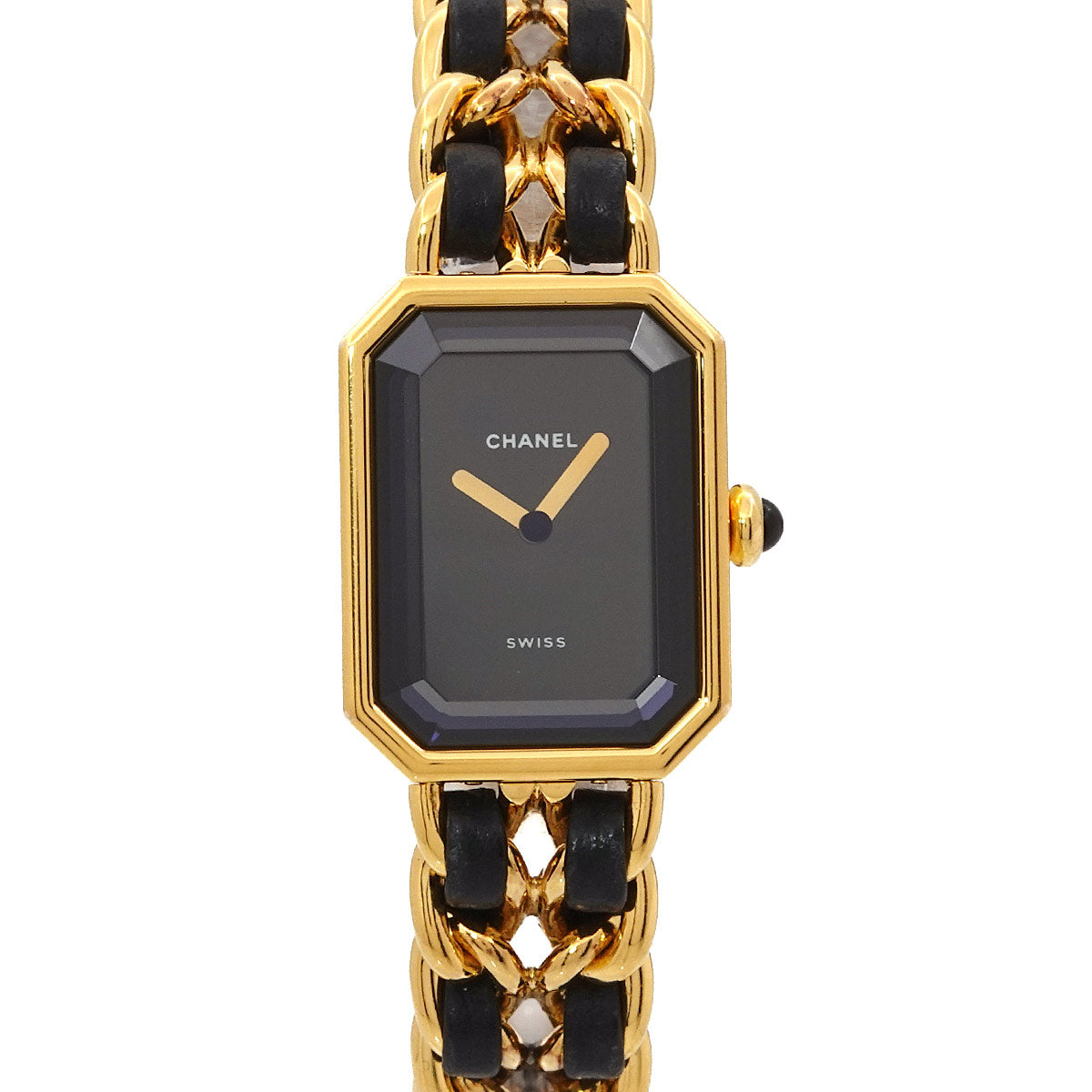 Premiere Size L H0001 Vintage Quartz Black Dial Ladies Watch