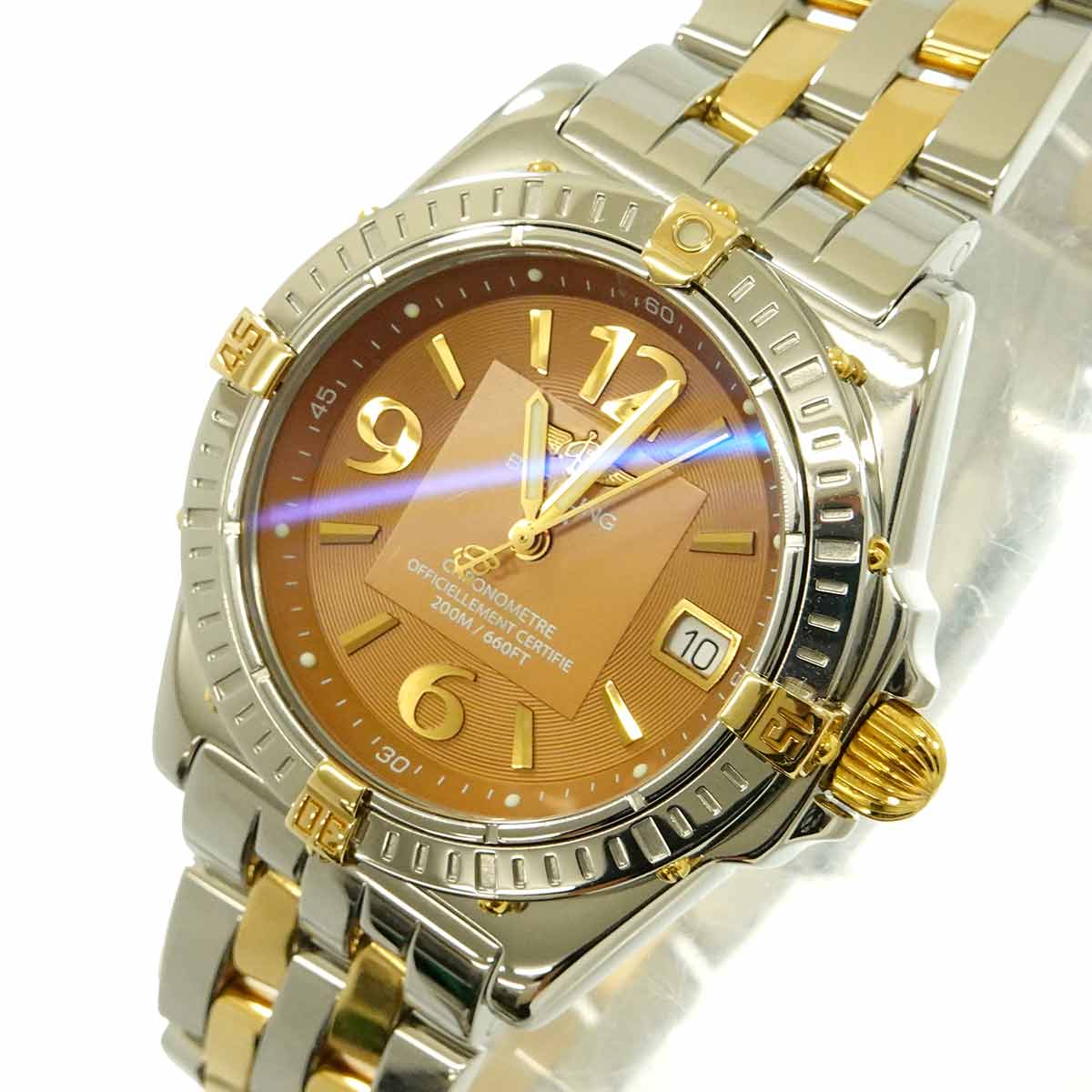 Calisto A77346 Yellow Gold Brown Dial Ladies Watch