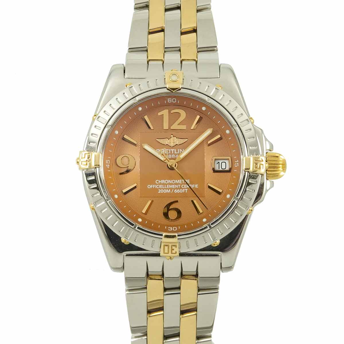 Calisto A77346 Yellow Gold Brown Dial Ladies Watch