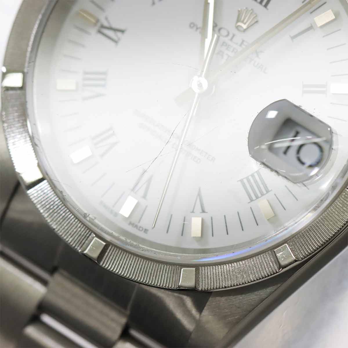 Oyster Perpetual Date 15210 Serial E Automatic White Dial