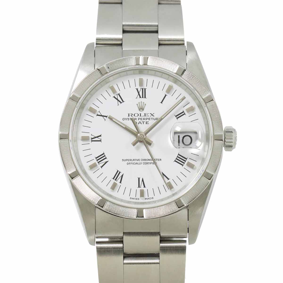 Oyster Perpetual Date 15210 Serial E Automatic White Dial