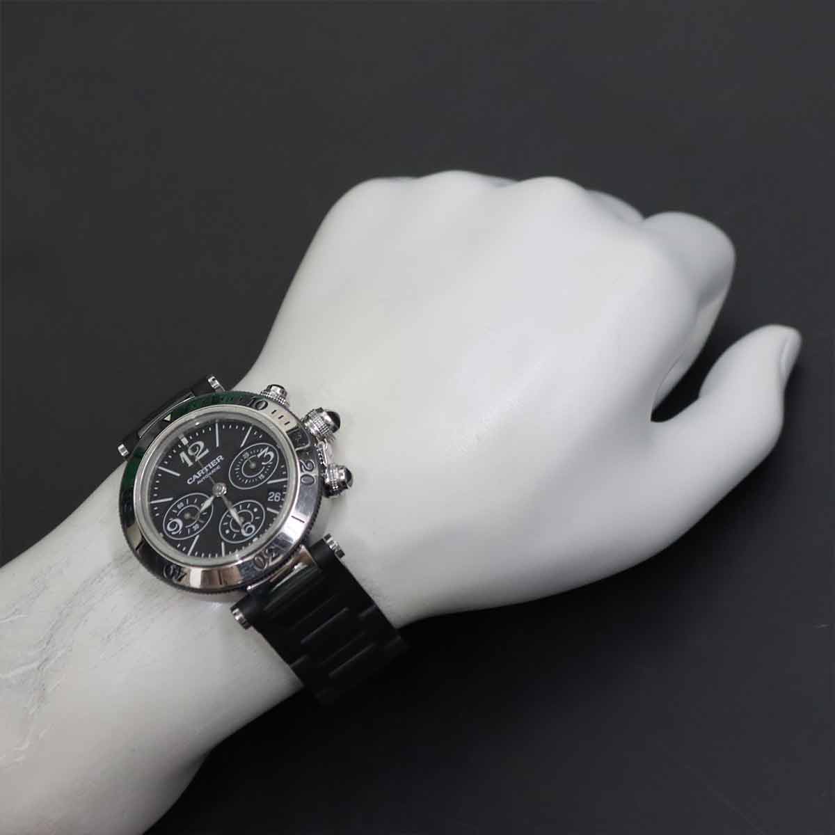 Pasha Chronograph W31088U2 Automatic Black Dial Mens