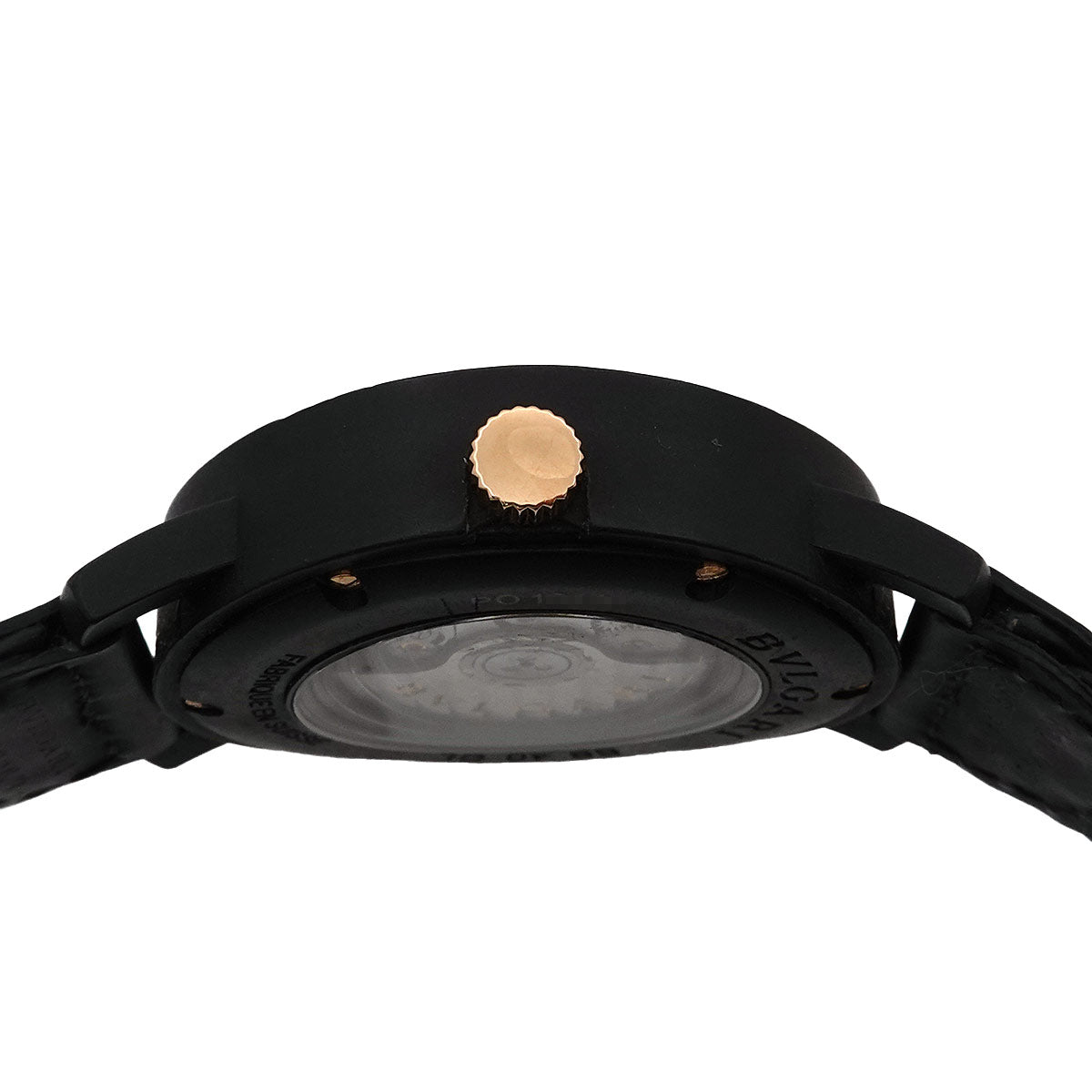 BVLGARIBVLGARI Carbon Gold BB40CL 750 YG Black Dial Mens