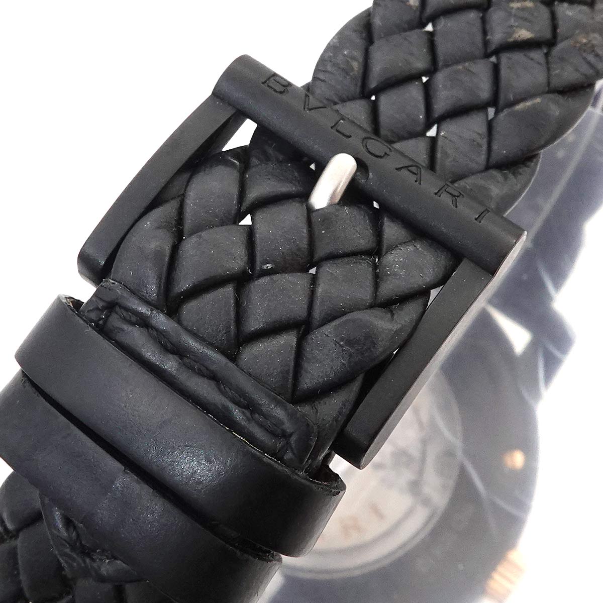 BVLGARIBVLGARI Carbon Gold BB40CL 750 YG Black Dial Mens