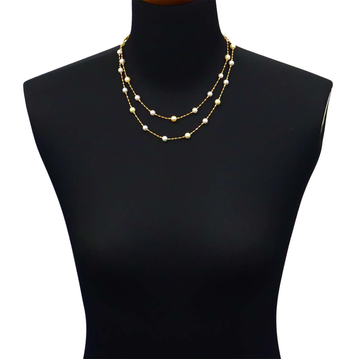 Akoya Pearl 6.4-5.8mm Necklace 18K YG 750