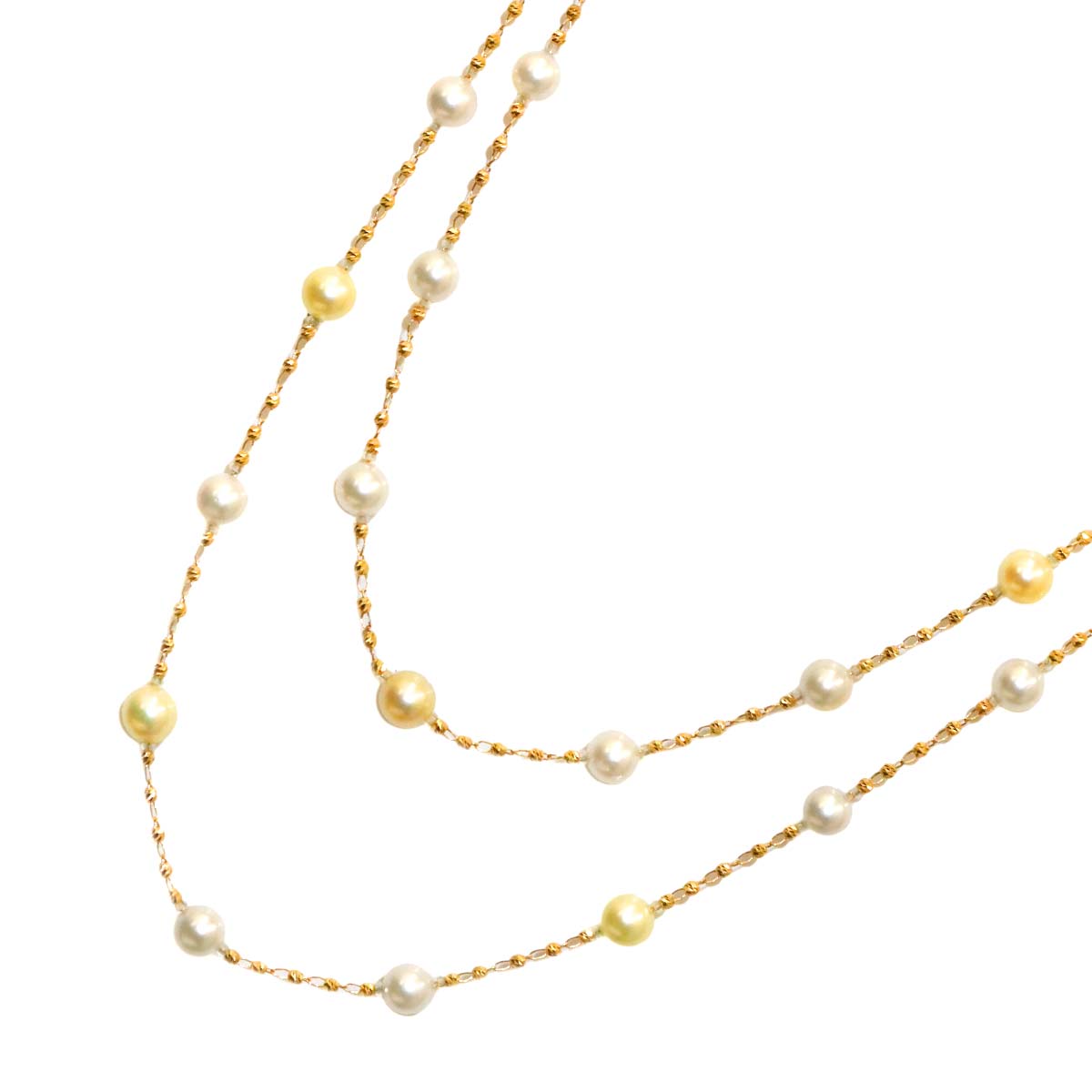 Akoya Pearl 6.4-5.8mm Necklace 18K YG 750