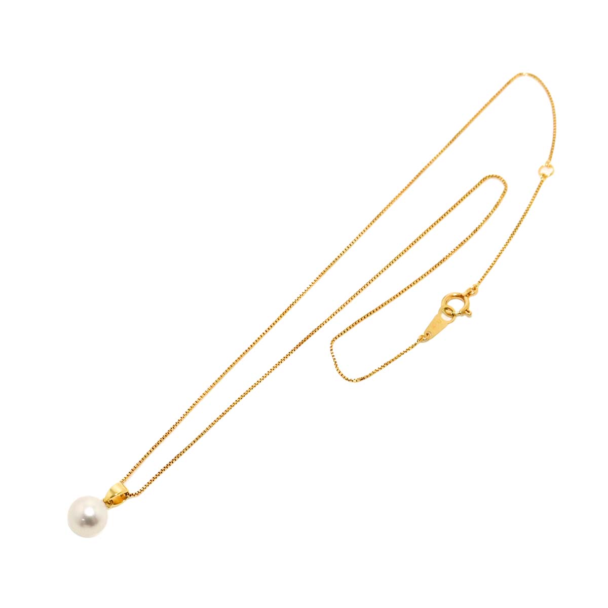 Akoya Pearl 7.7mm Necklace 18K YG 750