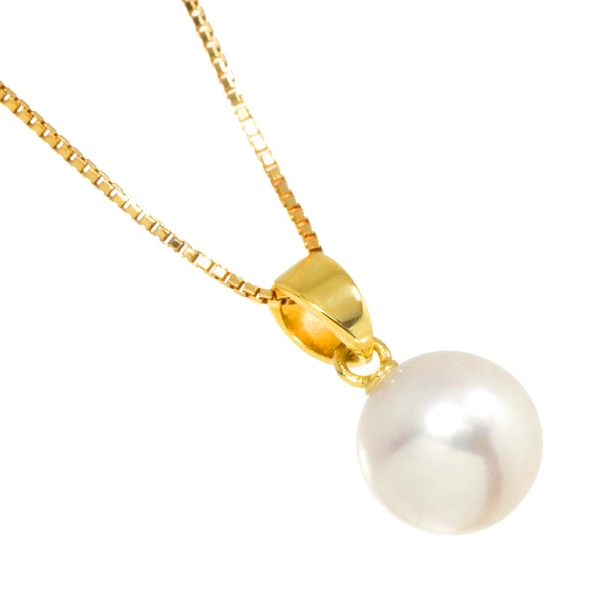 Akoya Pearl 7.7mm Necklace 18K YG 750