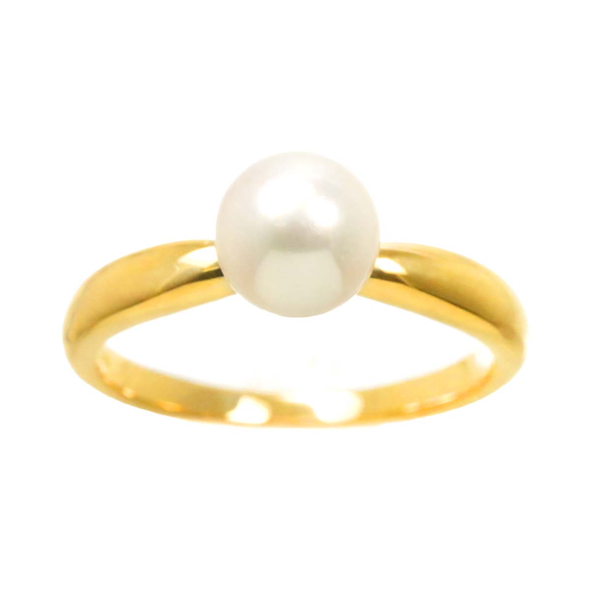 Akoya Pearl 6.8mm Ring 18K YG 750 Size6(US)