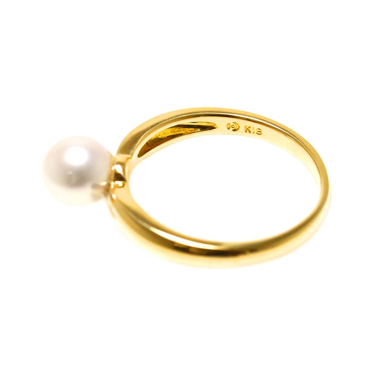 Akoya Pearl 6.8mm Ring 18K YG 750 Size6(US)