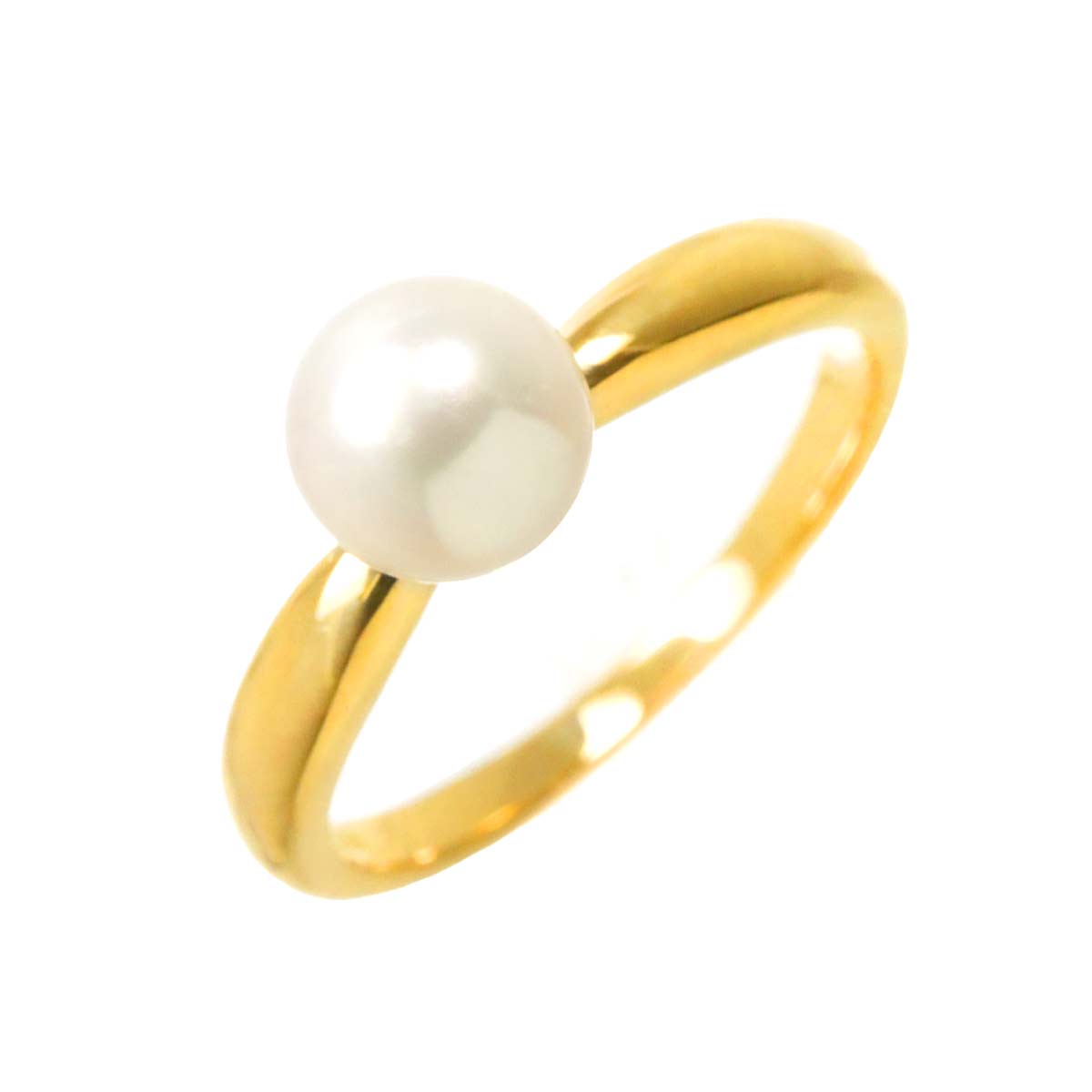 Akoya Pearl 6.8mm Ring 18K YG 750 Size6(US)