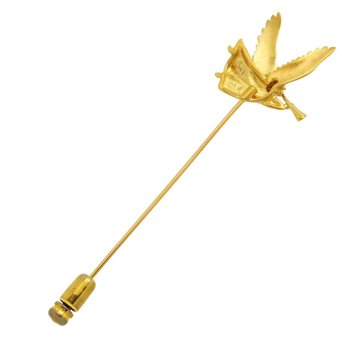 Diamond 0.03ct Pin Brooch 18K YG 750