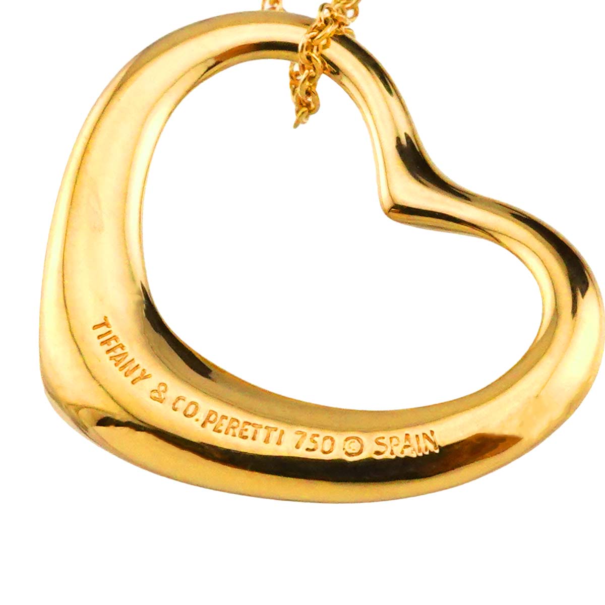 Open Heart Necklace 18K Yellow Gold 750
