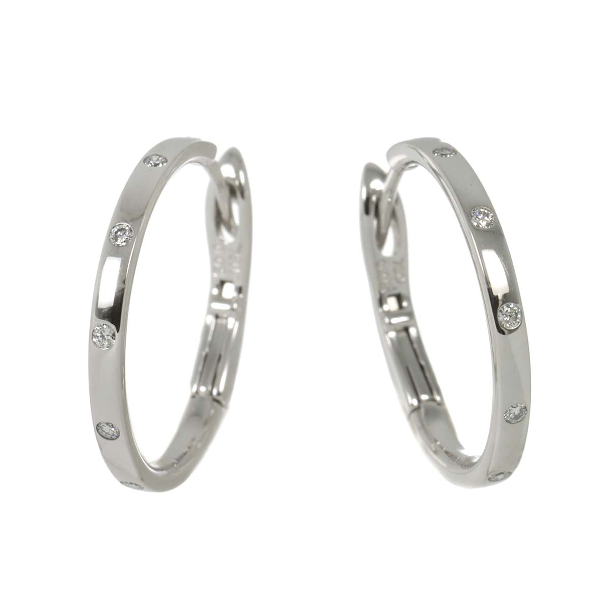 Diamond 0.05ct/0.05ct Earrings Pierced 18K WG 750