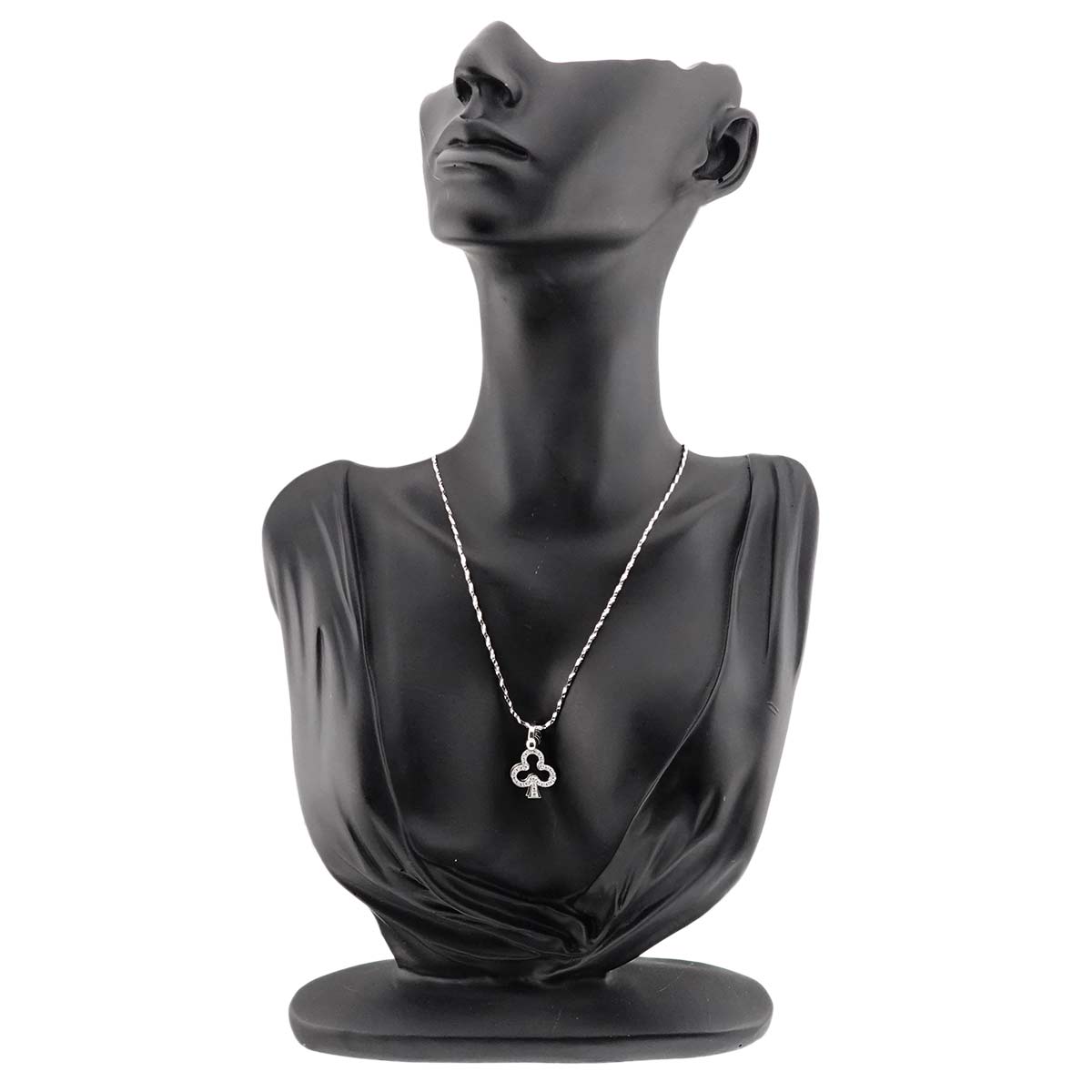 Clover Diamond 0.23ct Necklace 18K White Gold 750