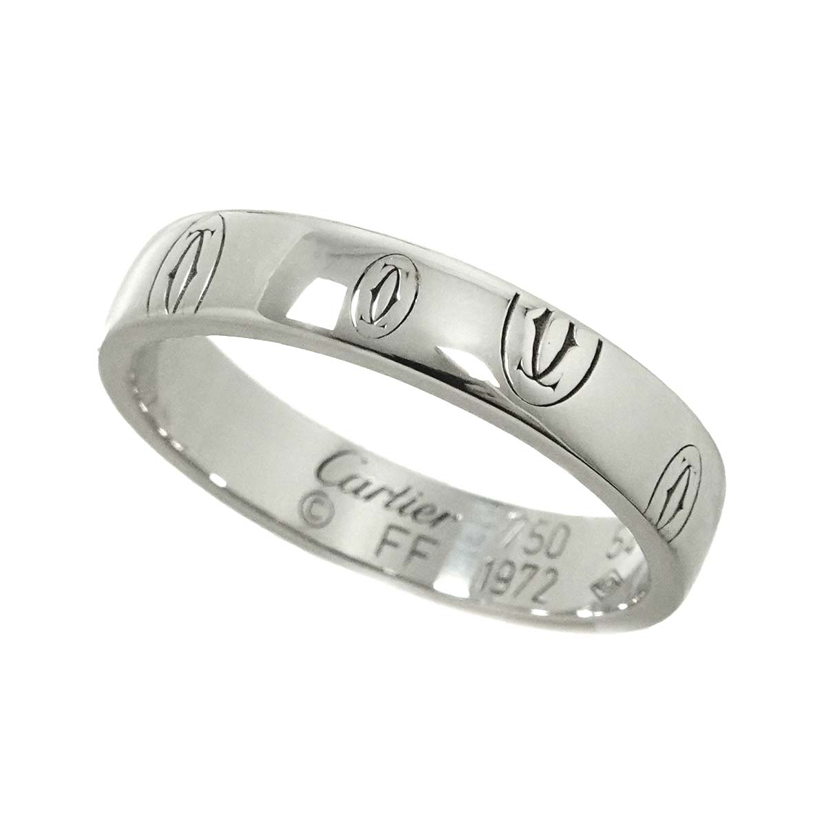 Happy Birthday Ring 18K White Gold 750 Size54 6.75(US)