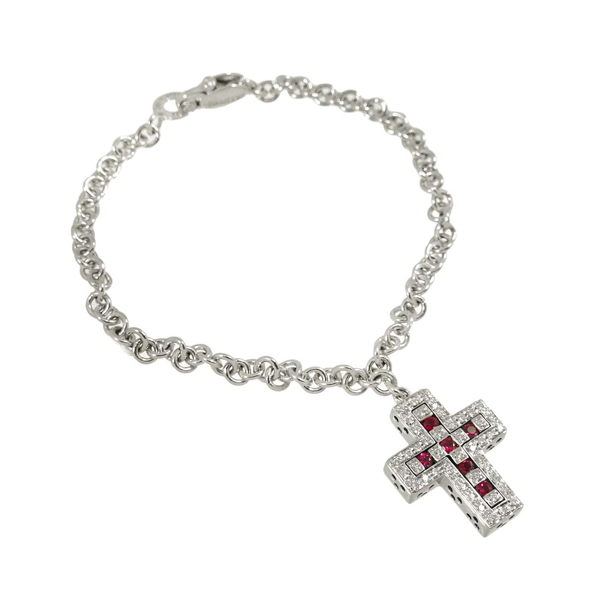 Belle Epoque Cross Sapphire Diamond Bracelet 18K WG 750