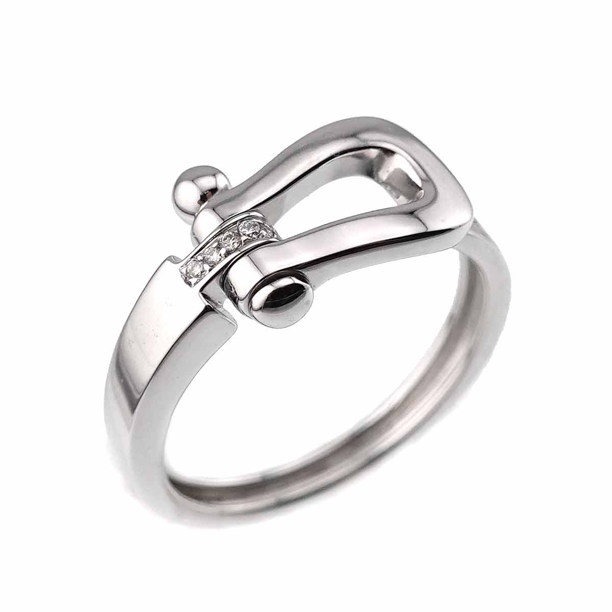 Force 10 Diamond Ring MM 18K White Gold 750 size52 6(US)