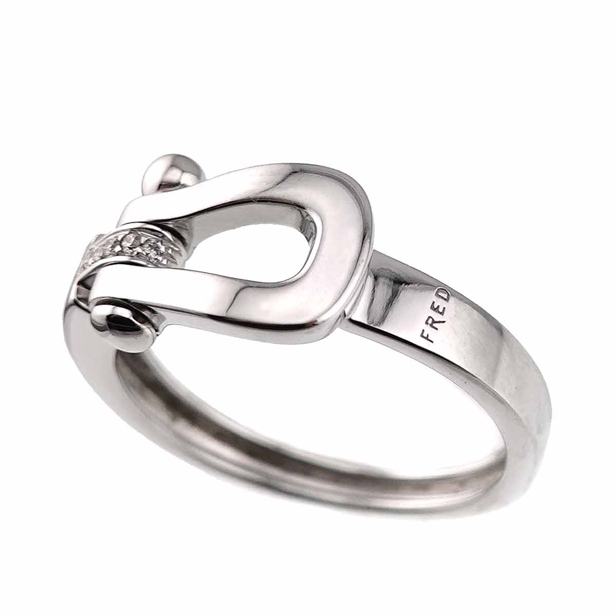 Force 10 Diamond Ring MM 18K White Gold 750 size52 6(US)