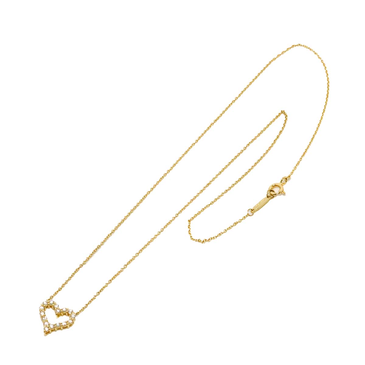 Sentimental Diamond Heart Necklace 18K YG 750