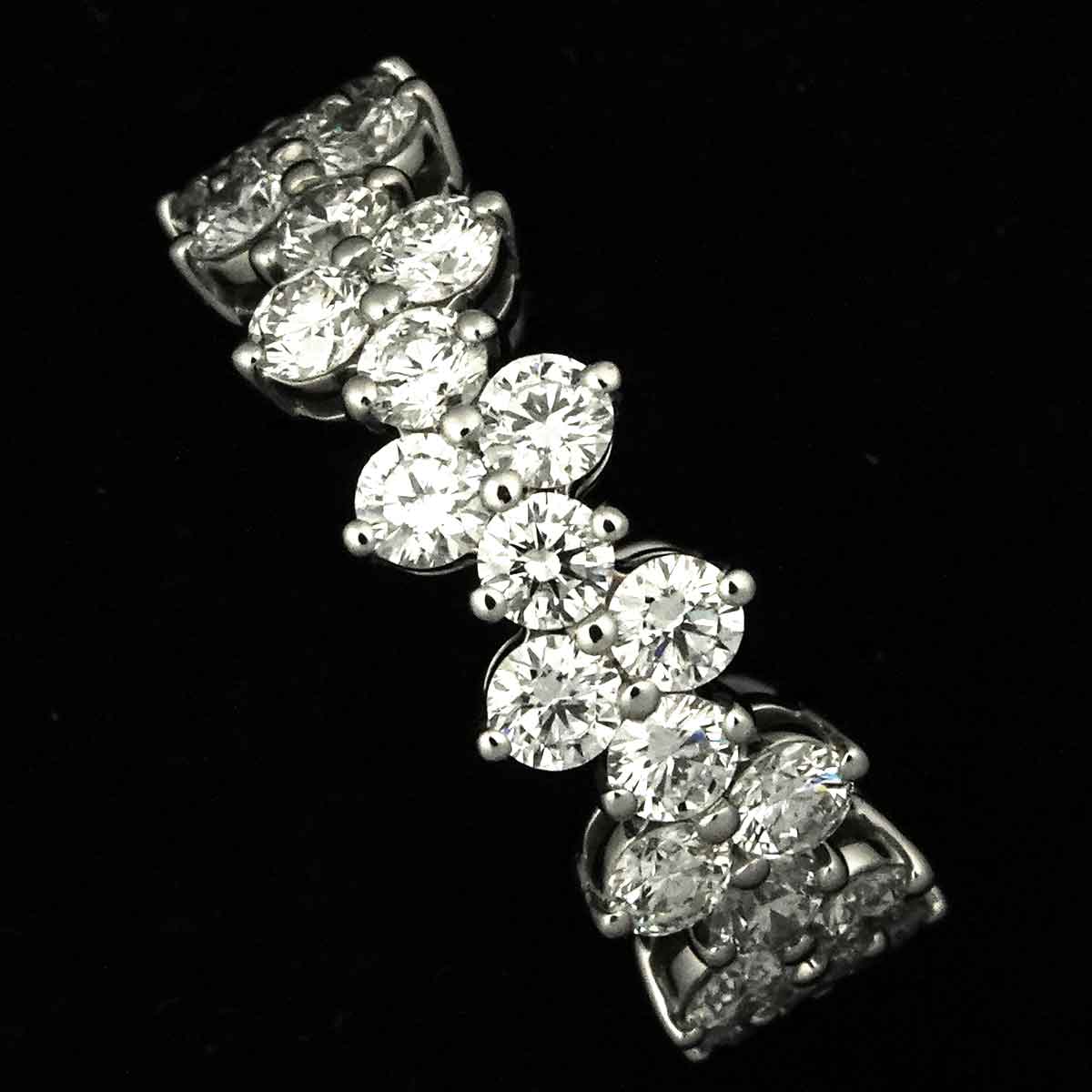 Aria Full Diamond Ring Platinum size4.5(US)