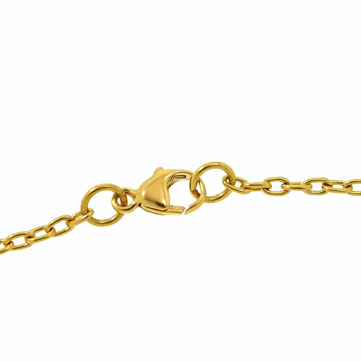 Heart Rock Key Necklace 18K Yellow Gold 750