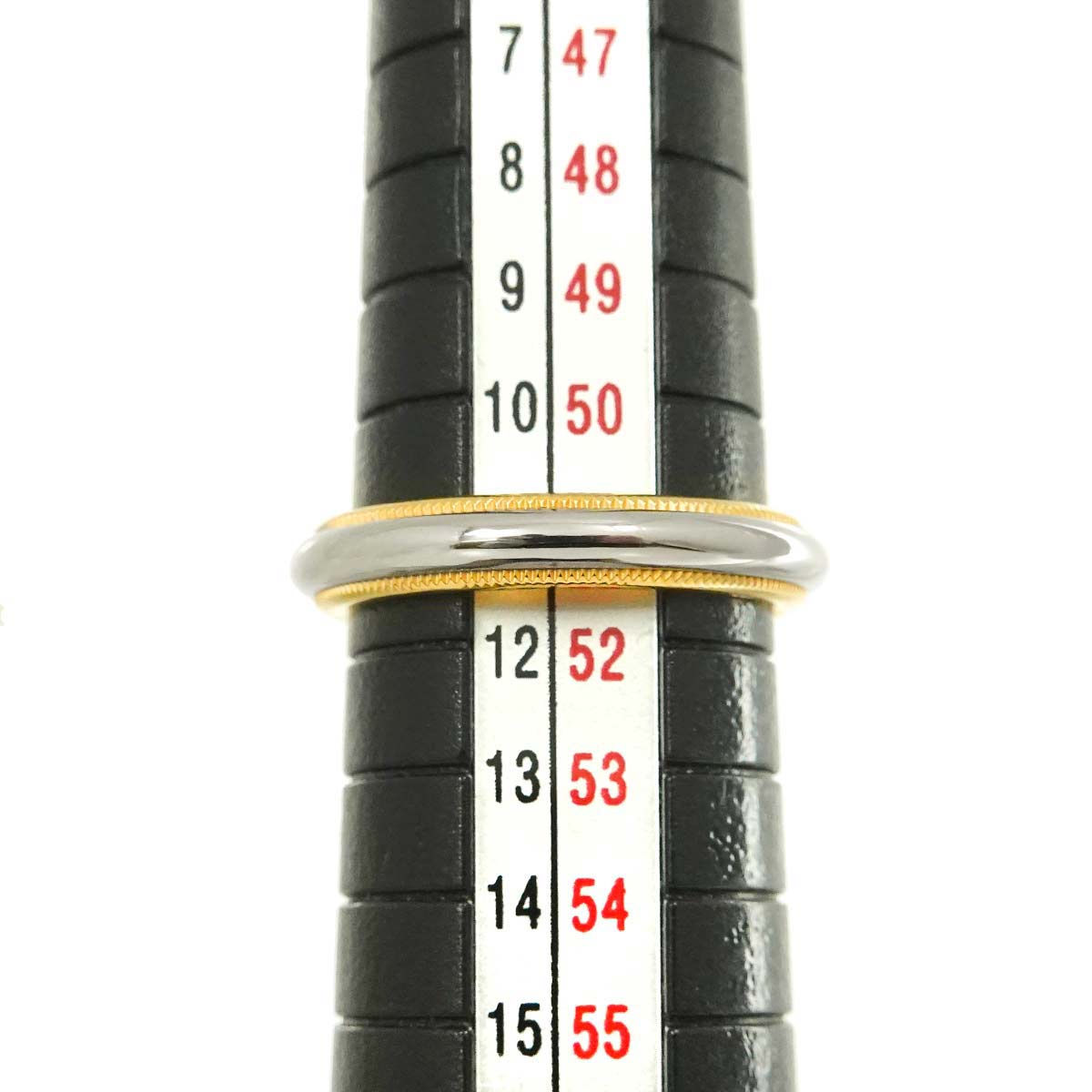 Milgrain Band Ring 18K 750 YG Platinum Size5.5-5.75(US)