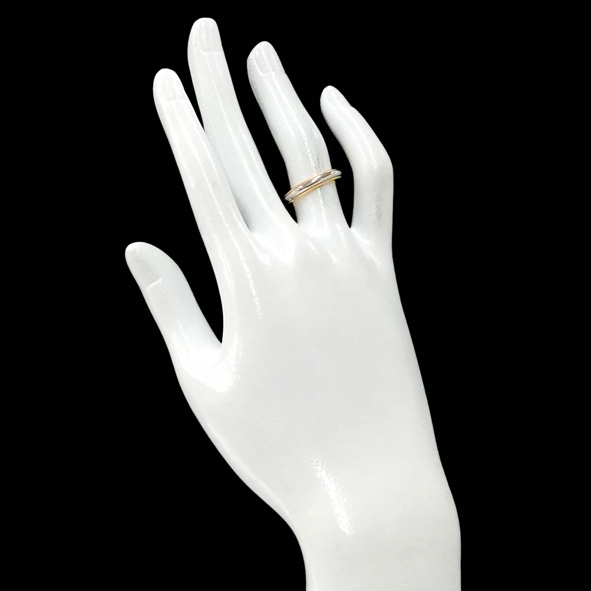 Milgrain Band Ring 18K 750 YG Platinum Size5.5-5.75(US)