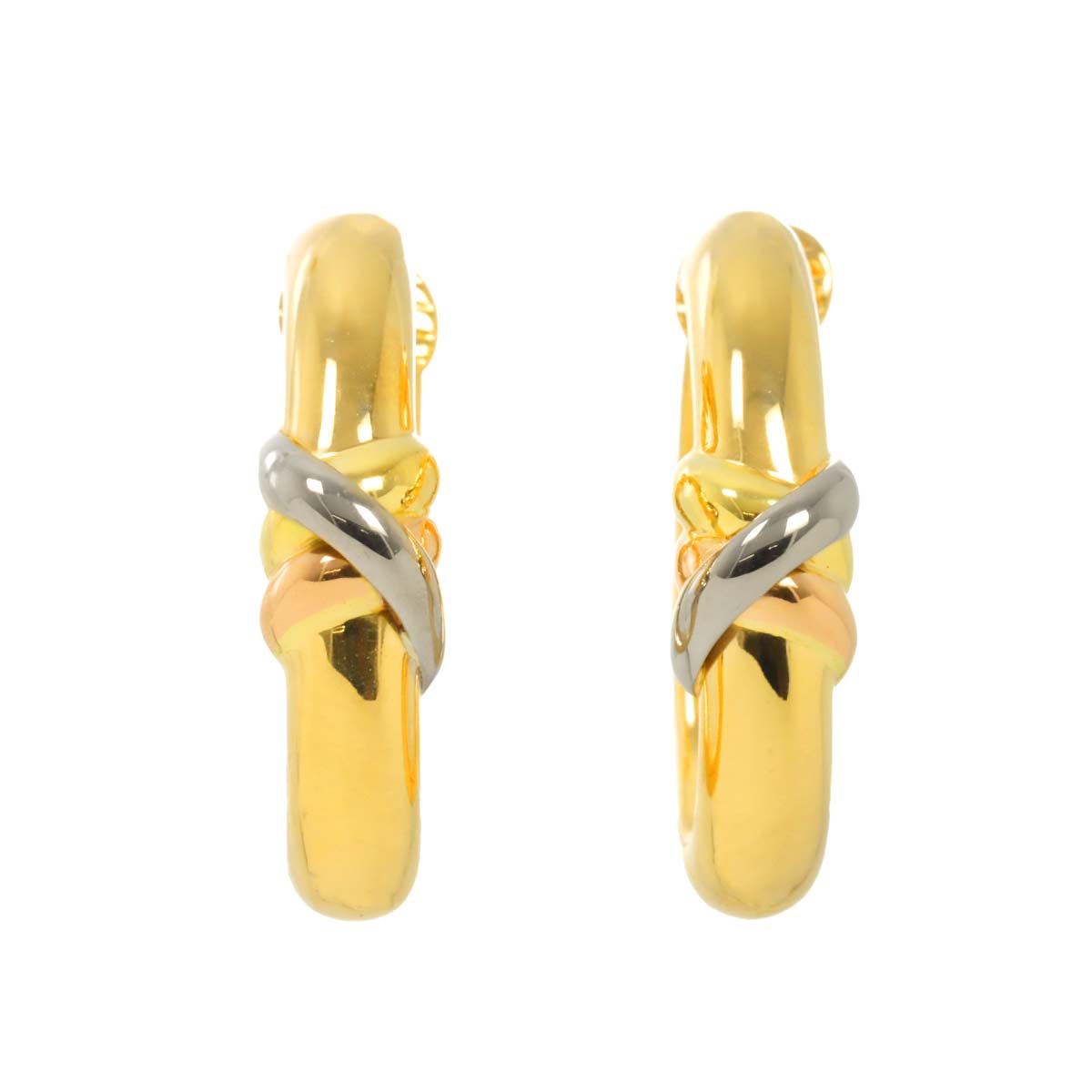 Earrings Clip-on 18K YG WG PG 750