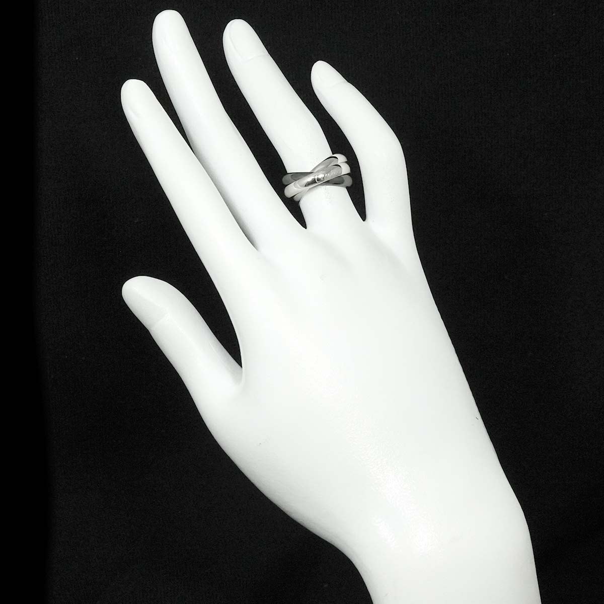 Trinity MM Ceramic Ring K18 WG 750 size50 5.25(US)