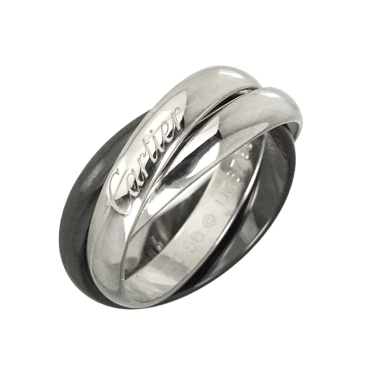 Trinity MM Ceramic Ring K18 WG 750 size50 5.25(US)