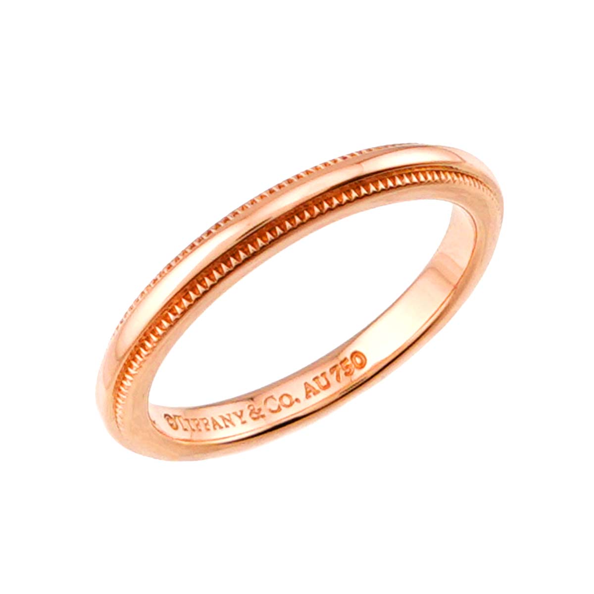 Milgrain Ring 18K Pink Gold 750 Size3.25(US)