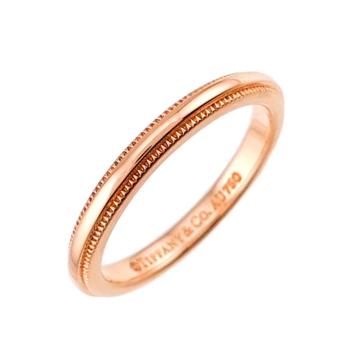 Milgrain Ring 18K Pink Gold 750 Size3.25(US)