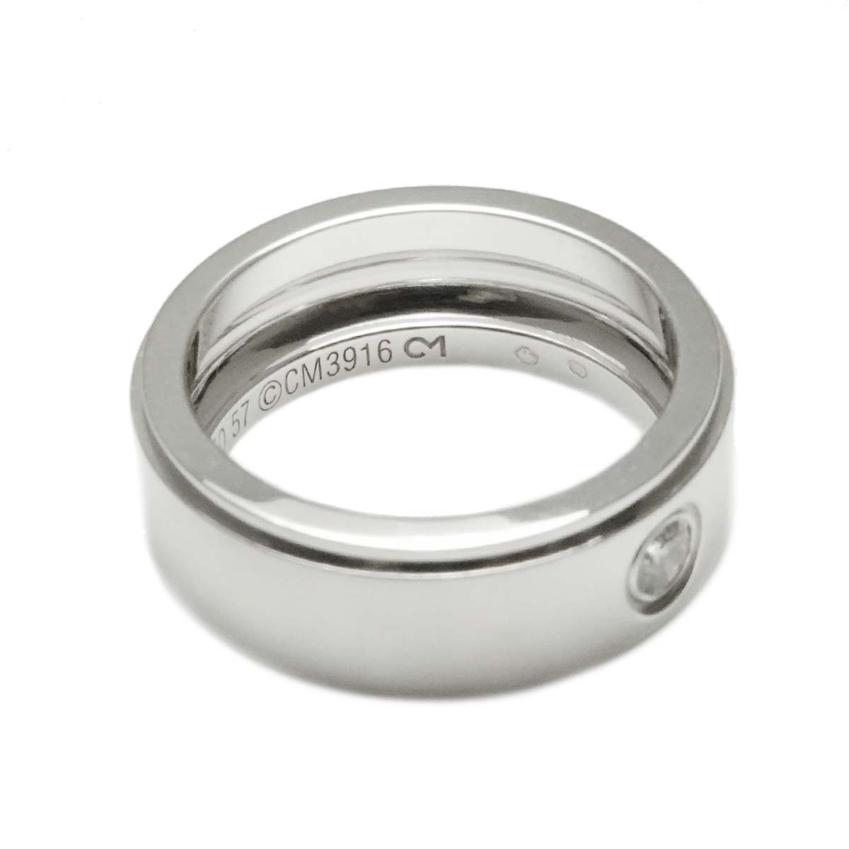 Fortune Diamond Ring 18K WG 750 Size57 7.5(US)