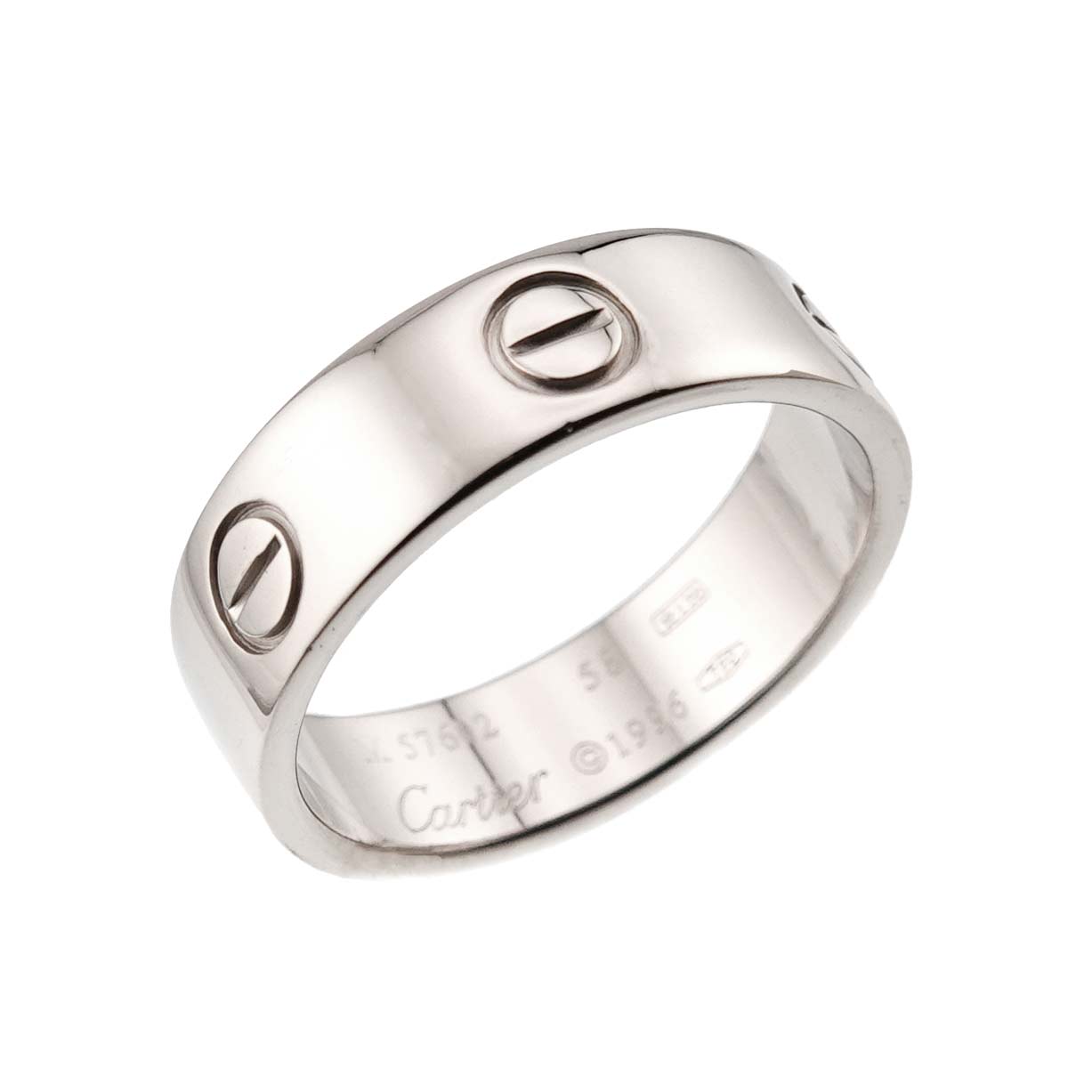 Love Ring 18K White Gold 750 size58 7.75-8(US)