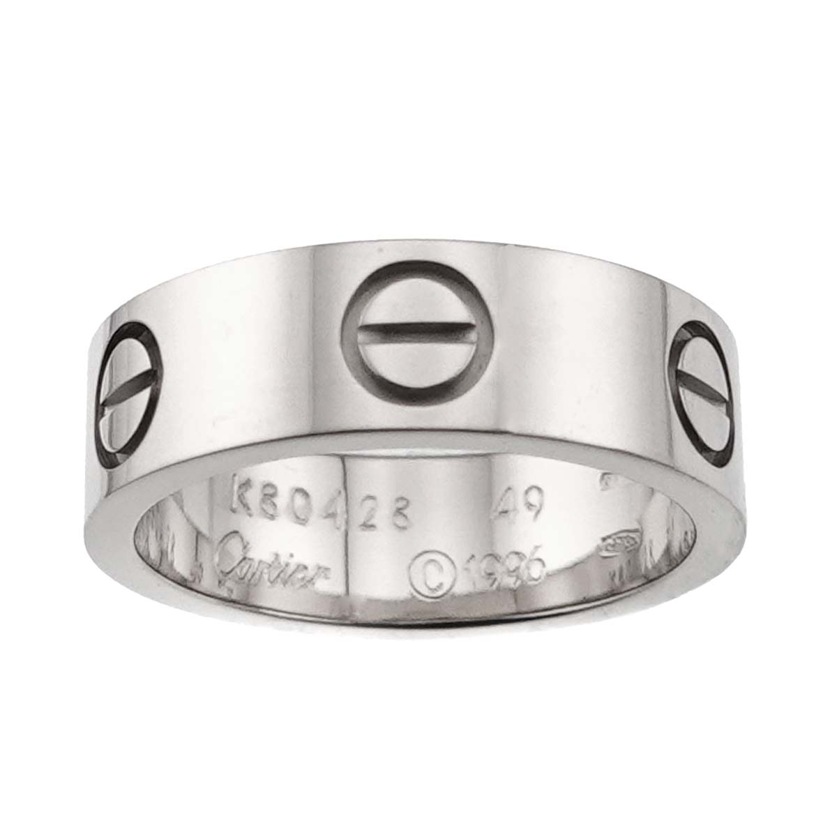 Love Ring 18K White Gold 750 size49 4.5(US)