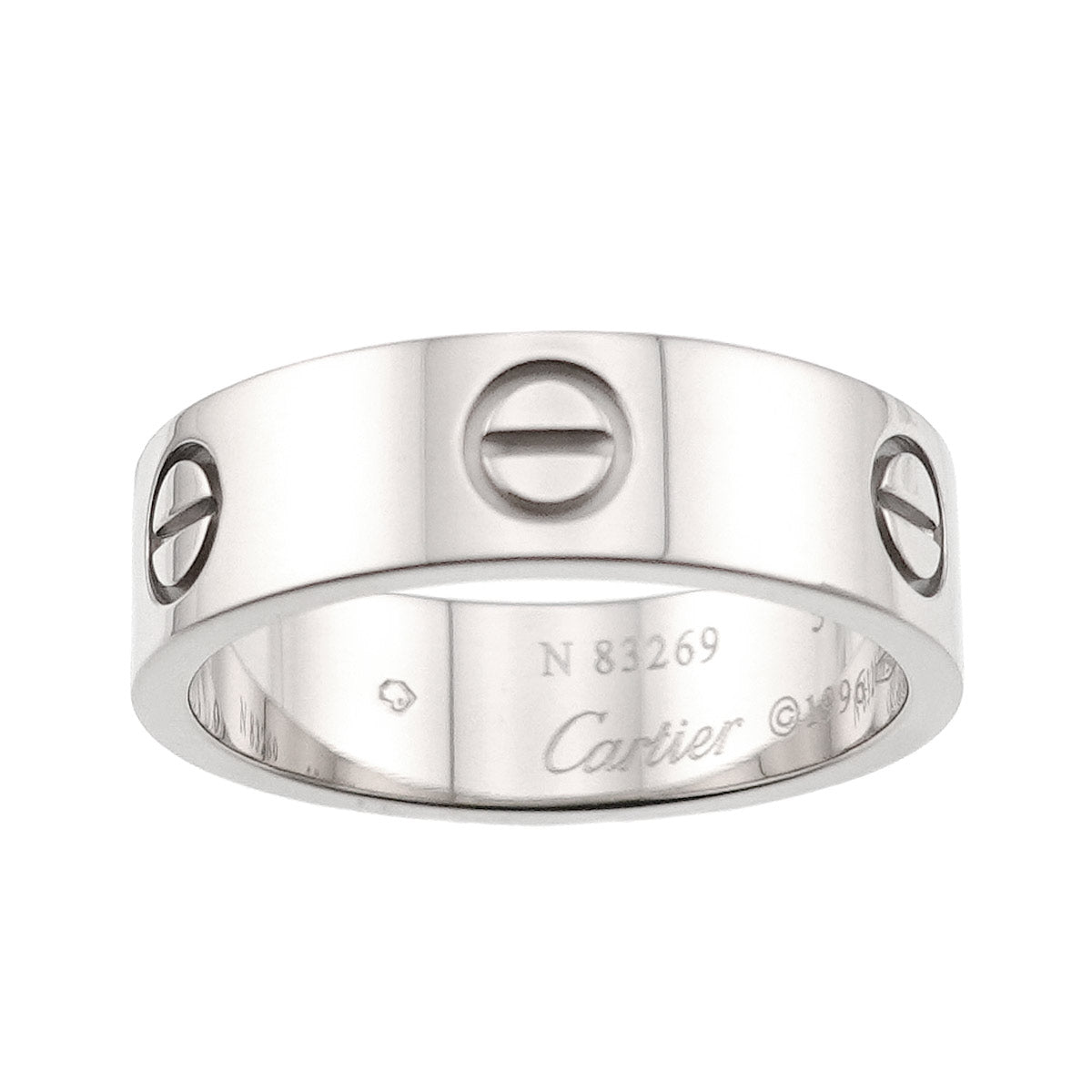 Love Ring 18K White Gold 750 size57 7.5(US)