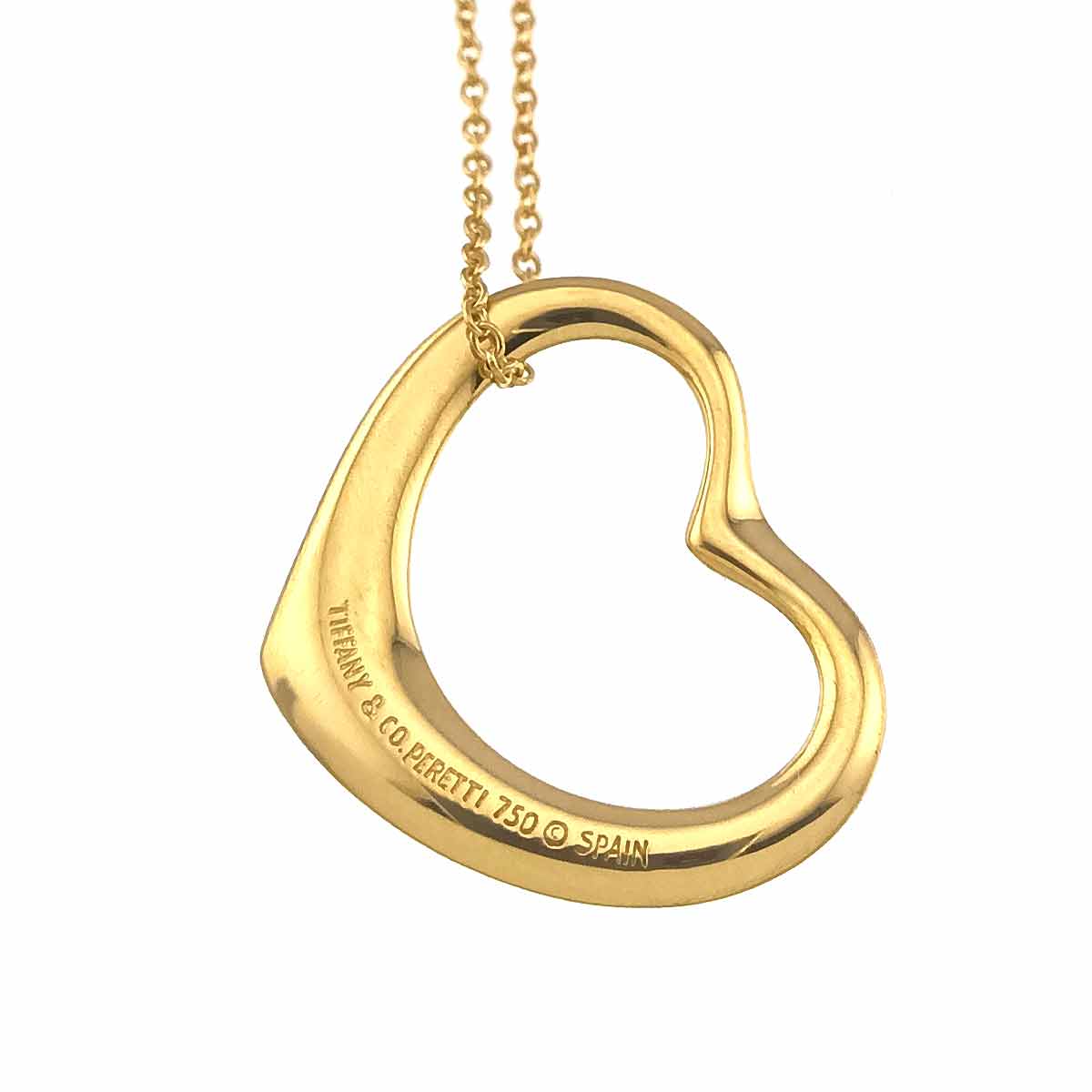 Open Heart Necklace 18K Yellow Gold 750