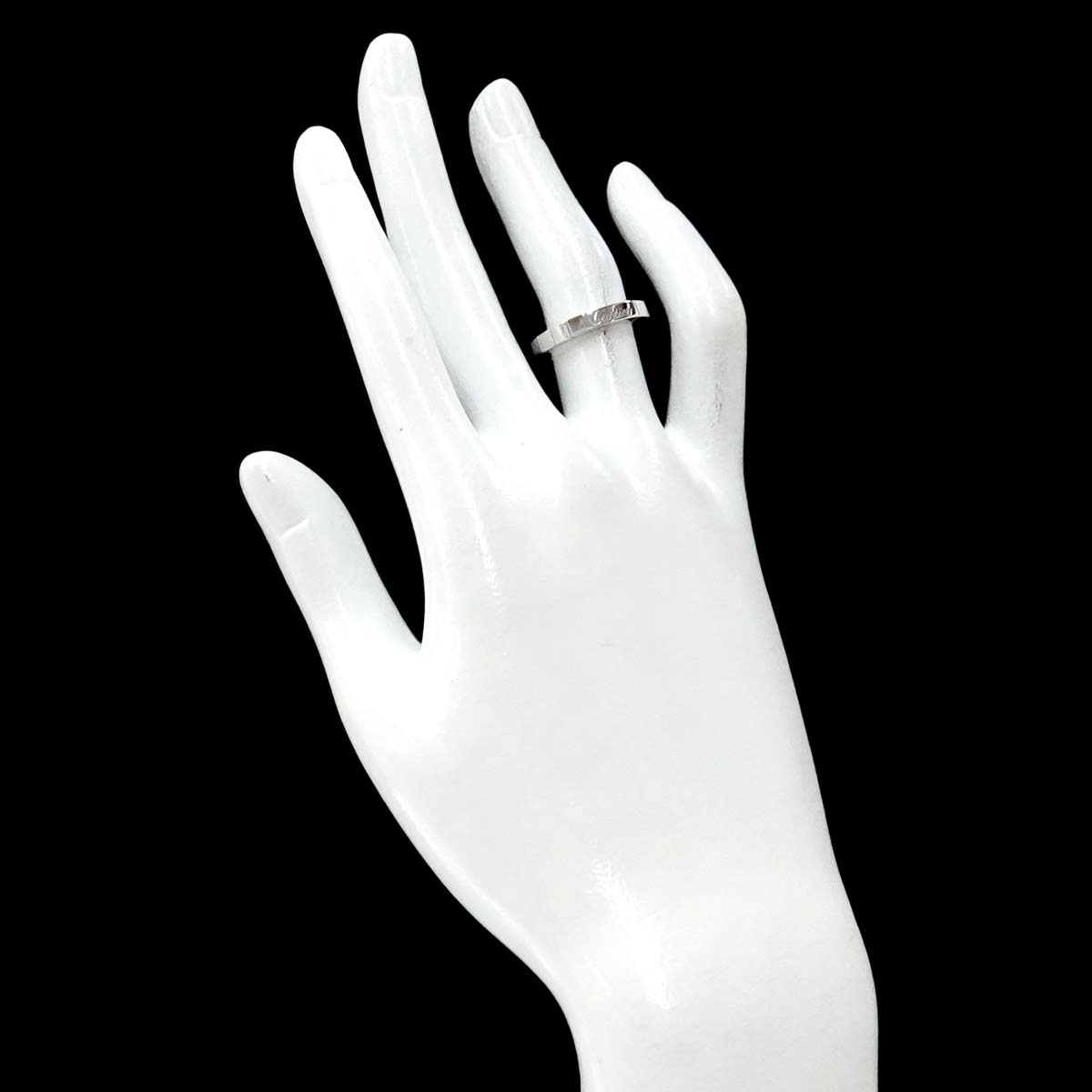 Laniere Ring 18K White Gold 750 Size50 5.25(US)