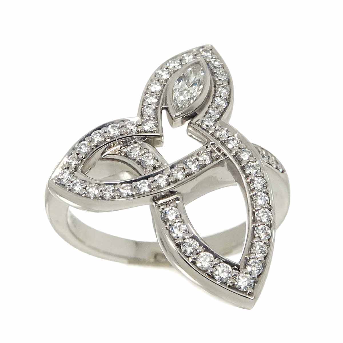 Lily Cluster Diamond Ring Pt Size4.5(US)