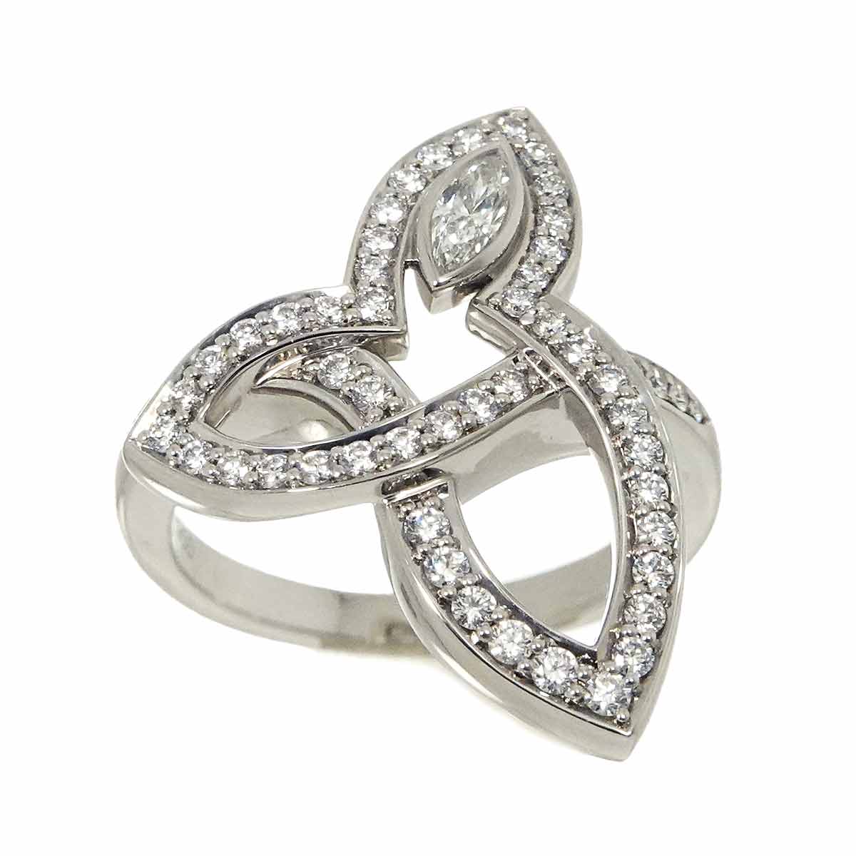 Lily Cluster Diamond Ring Pt Size4.5(US)