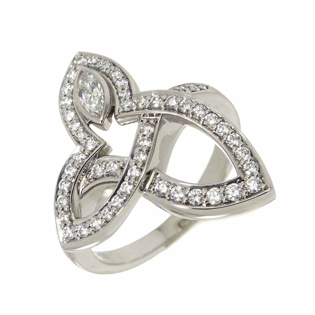 Lily Cluster Diamond Ring Pt Size4.5(US)